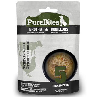 PureBites Broths Chicken & Beef Food Topping For Dogs (2 oz)