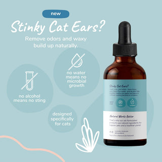 kin+kind Kitty Ears 100% Natural Leave-In Cat Ear Cleaner (4 oz)