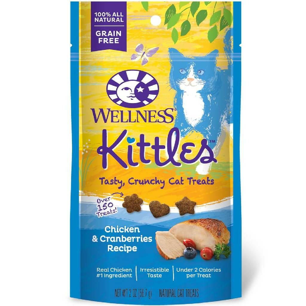 Wellness Kittles Chicken Cranberries Recipe Crunchy Cat Treats (2 oz