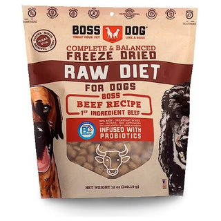 Boss Dog Complete & Balanced Freeze Dried Raw Diet for Dogs Beef Recipe (12 oz)
