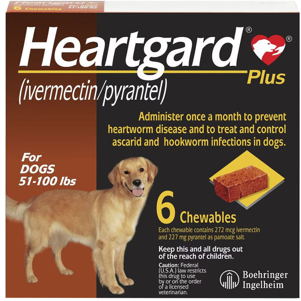 Heartgard Plus for Dog, 51-100 lbs 6 chewable