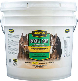 Adeptus Gleam & Gain Supreme 60 Coat & Weight Gain Supplement for Horses (20 lb) 