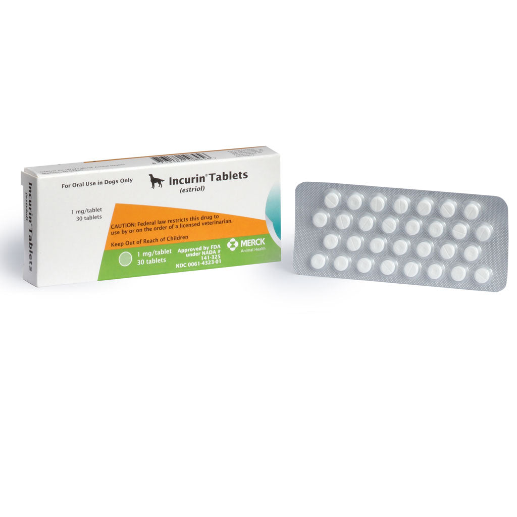Incurin (Estriol) Tablets Incontinence Medication for Dogs mg