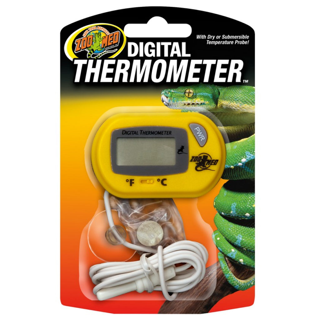 Zoo Med Digital Thermometer – Ideal for Reptile Tanks & Terrariums