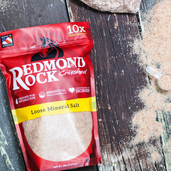 Redmond Rock Crushed Loose Mineral Salt For Horse (25 lb bag)