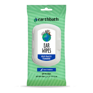 Earthbath Ear Wipes Witch Hazel & Chamomile For Dogs & Cats (30 ct)