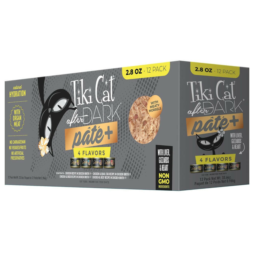 Tiki Cat After Dark Pate+: Grain-Free Wet Food For Cats Variety Pack