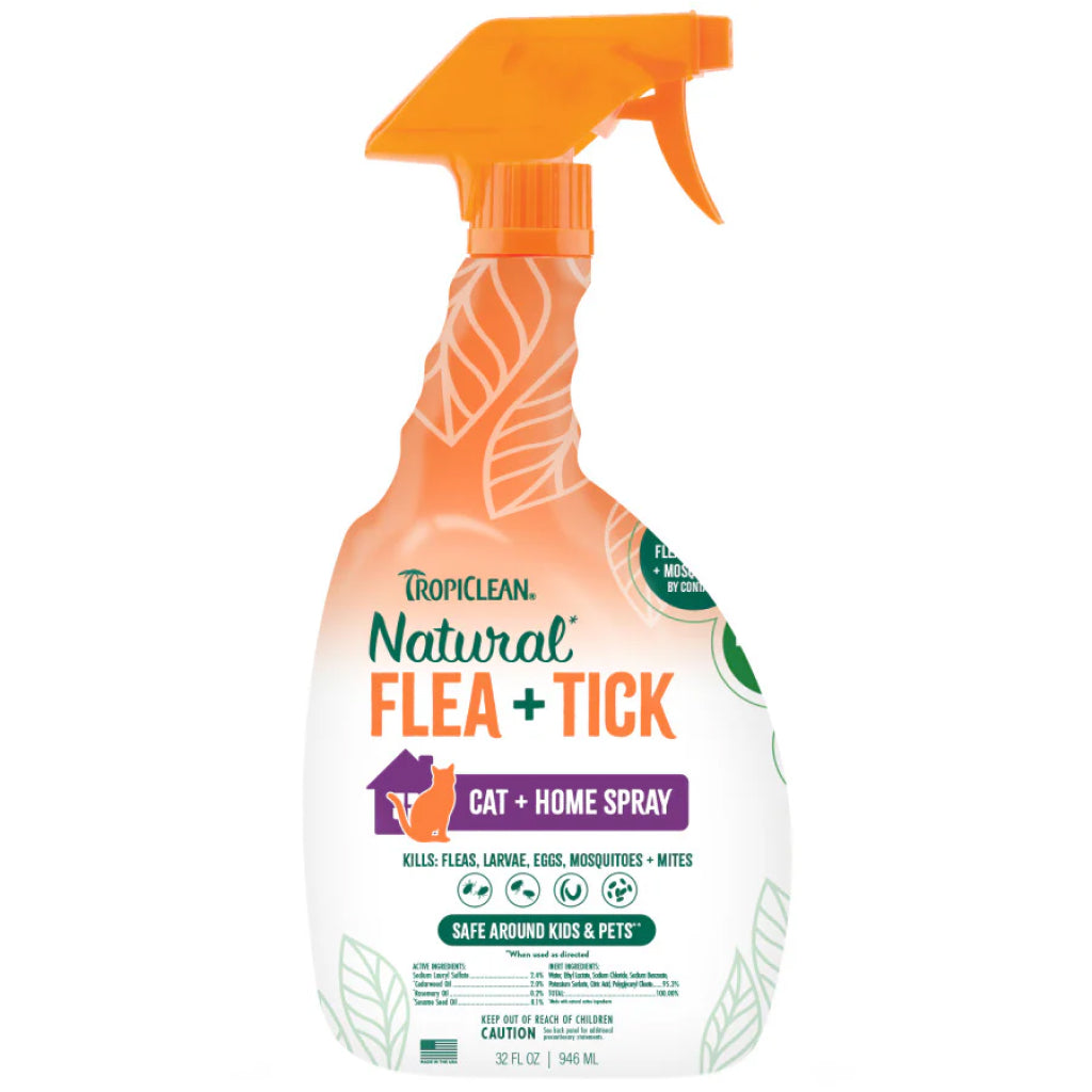 TropiClean Natural Flea Tick Home Cat Spray (32 oz)