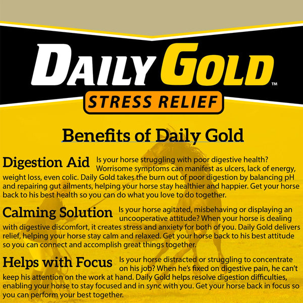 Redmond Daily Gold Stress Relief Natural Healing Clay for Gastric Ulcers for Horses benefits