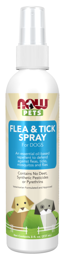 NOW Pets Flea and Tick Spray 8 fl . oz