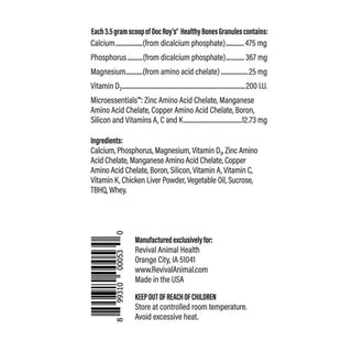 Lable with ingredient list 