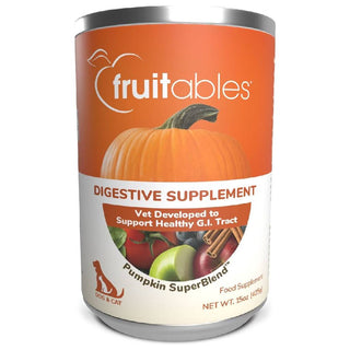 Fruitables Pumpkin SuperBlend Digestive Supplement For Dogs & Cats (15 oz)