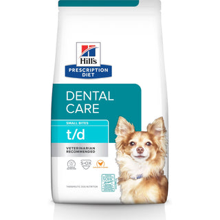 Hill's Prescription Diet t/d Dental Care Small Bites Chicken Flavor Dry Dog Food, 5 lb bag