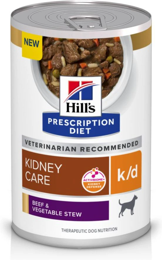 Hill's Prescription Diet k/d Kidney Care Beef & Vegetable Stew Canned Dog Food (12.5 oz x 12 cans)