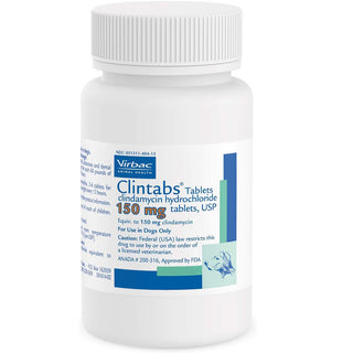 Clintabs (Clindamycin HCl) Tablets for Dogs, 150-mg