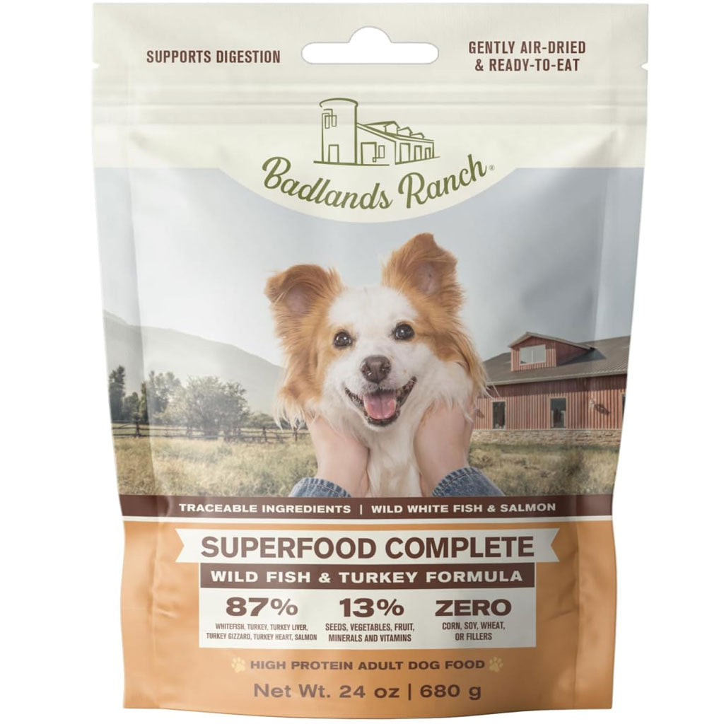 Badlands Ranch Superfood Wild Fish & Turkey Dog Food - Air Dried