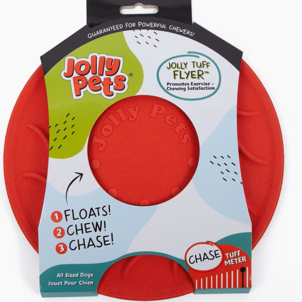 Jolly Pets Tuff Flyer Dog Disc - Tough, Floating Dog Toy