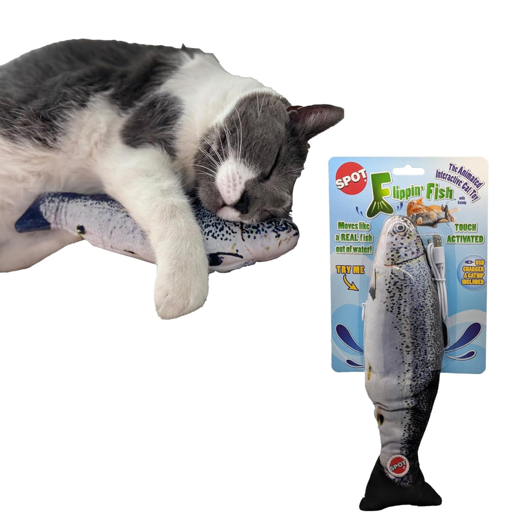 Spot Flippin Fish Cat Toy