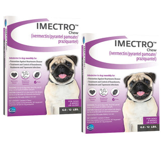 Imectro Chew for Dogs, 6.0-12 lbs, (Purple Box) 12 chews
