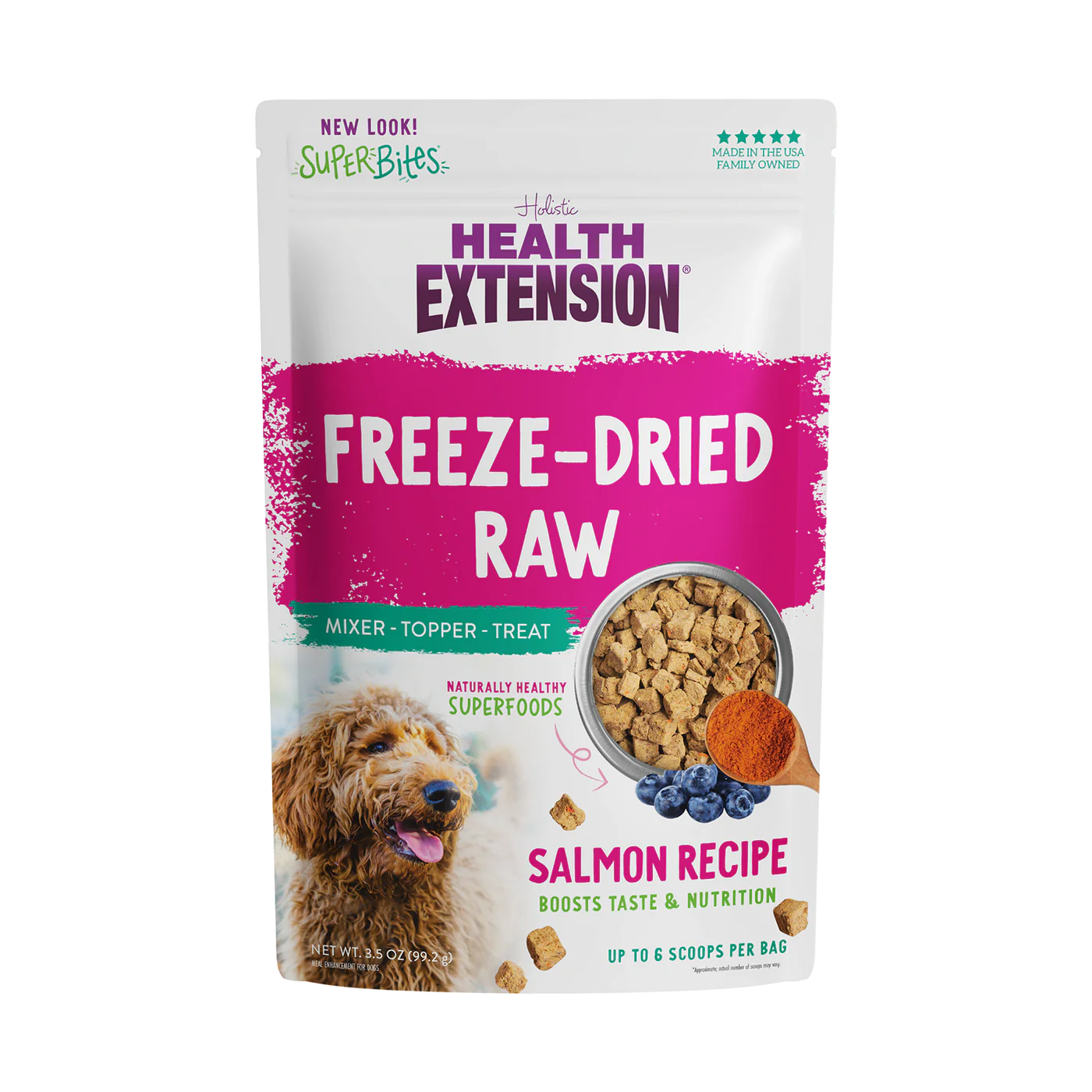 Freeze-Dried Raw Salmon Mixer-Treat by Health Extension