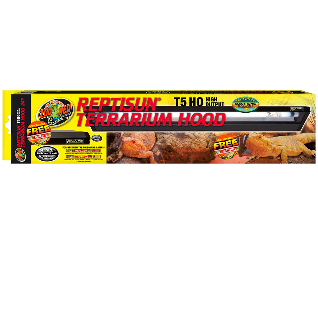 Zoo Med High Output ReptiSun T5 Hood - Ideal for UVB Bulbs