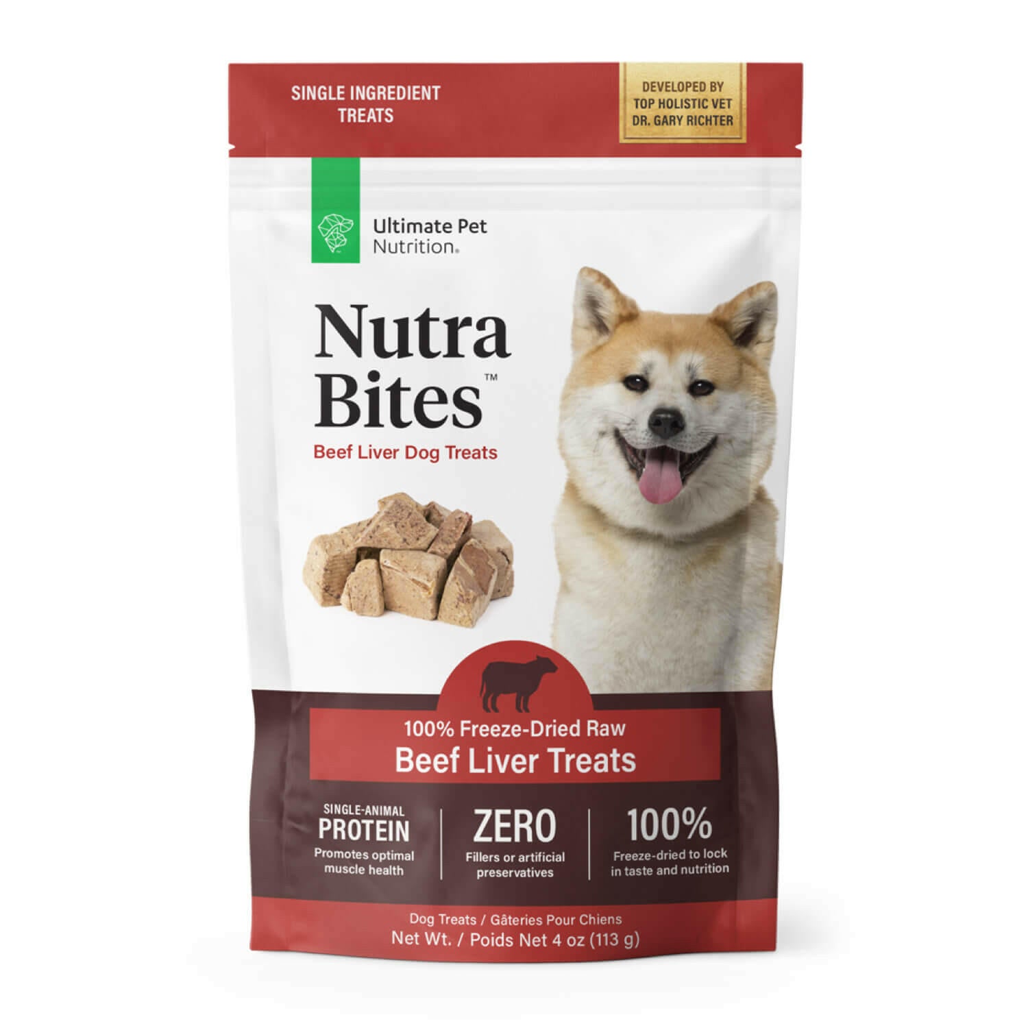 Ultimate Pet Nutrition Nutra Bites Freeze Dried Beef Liver Treats (4 o