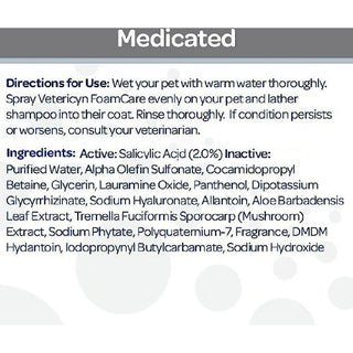 Vetericyn FoamCare Medicated Shampoo for Dogs (16 oz)