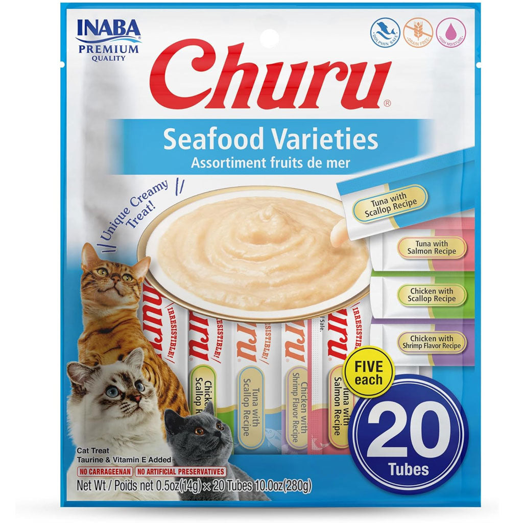 その他 churu Seafood Variety Inaba Churu – Grain-Free Lickable Treats