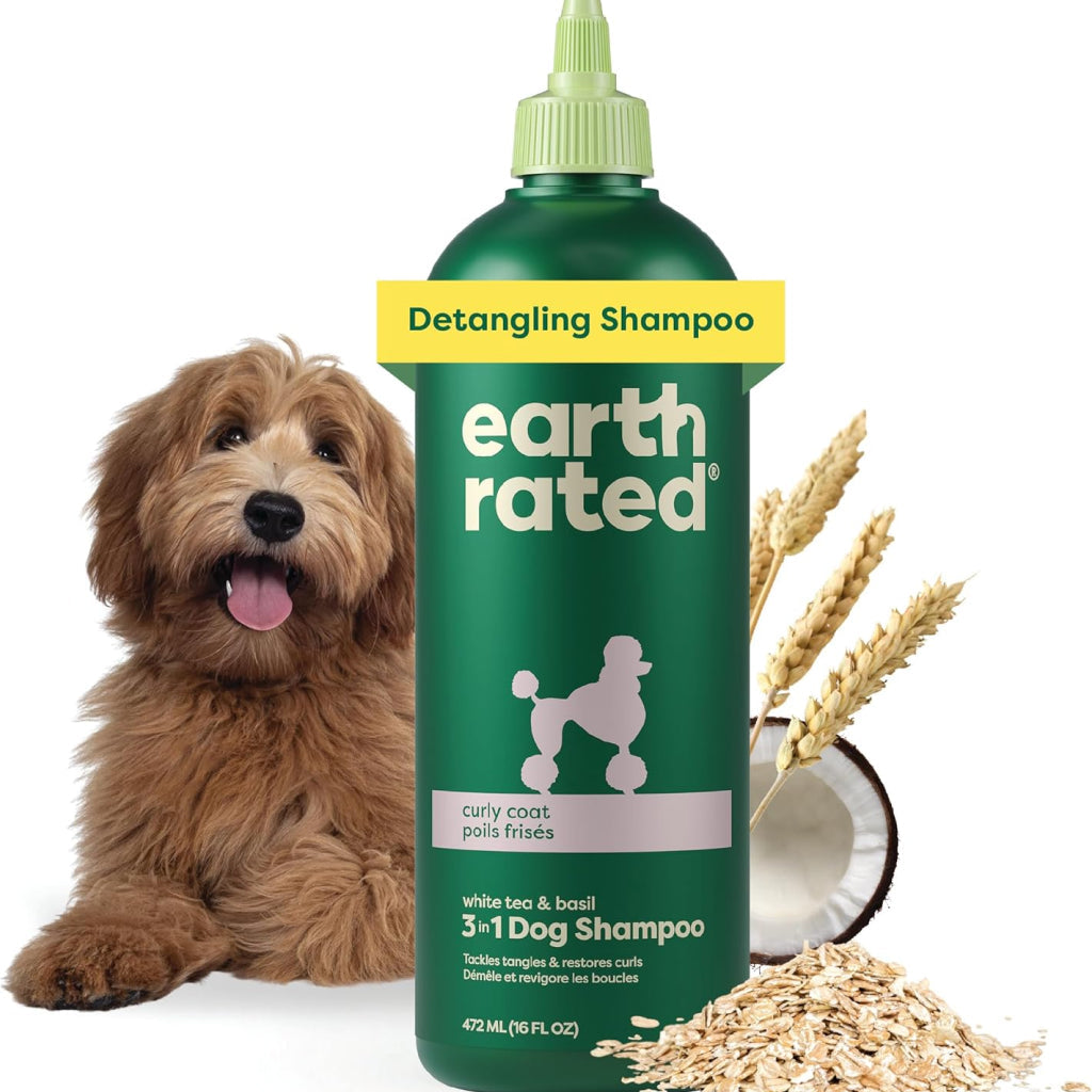 Earth Rated 3-in-1 Curly Coat White Tea & Basil Shampoo &