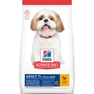 Hill's Science Diet Senior 7+ Small Bites Dry Dog Food, Chicken Meal, Barley & Brown Rice Recipe, 15 lb Bag