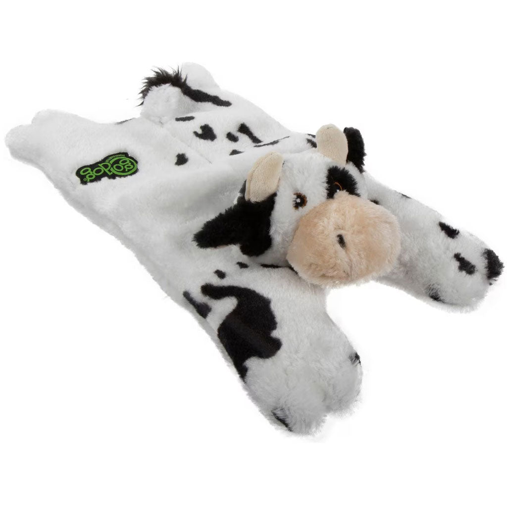 Tough & Fun: GoDog Cow Plush Toy with Squeaker