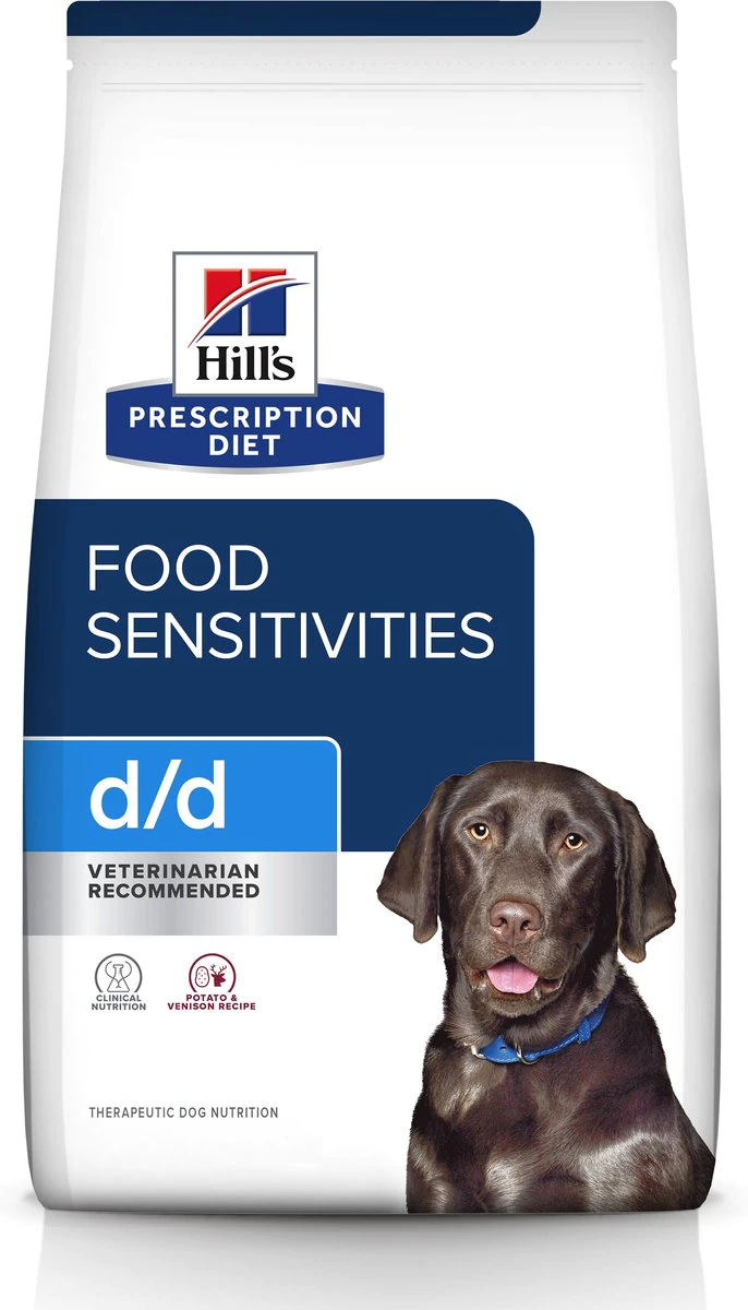 Hill's Prescription Diet d/d Skin/Food Sensitivities Potato & Venison Formula Dry Dog Food, 17.6 lb Bag