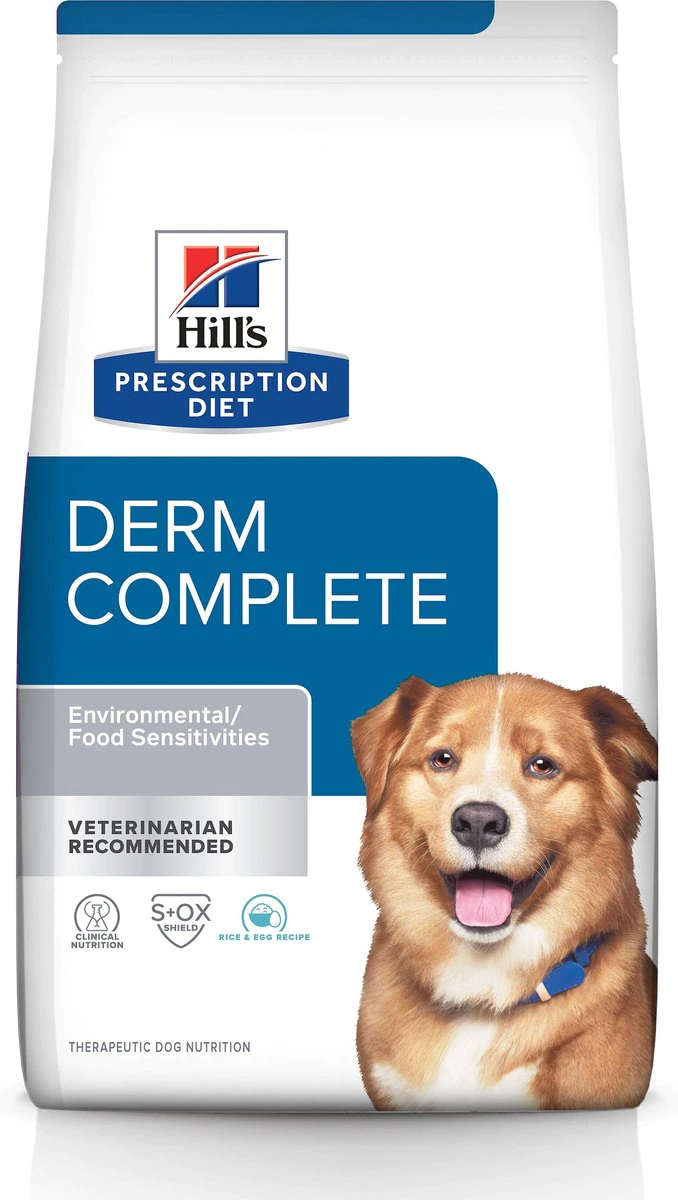 Hill's Prescription Diet Derm Complete Skin & Food Sensitivities Dry Dog Food / 6.5 lb Bag