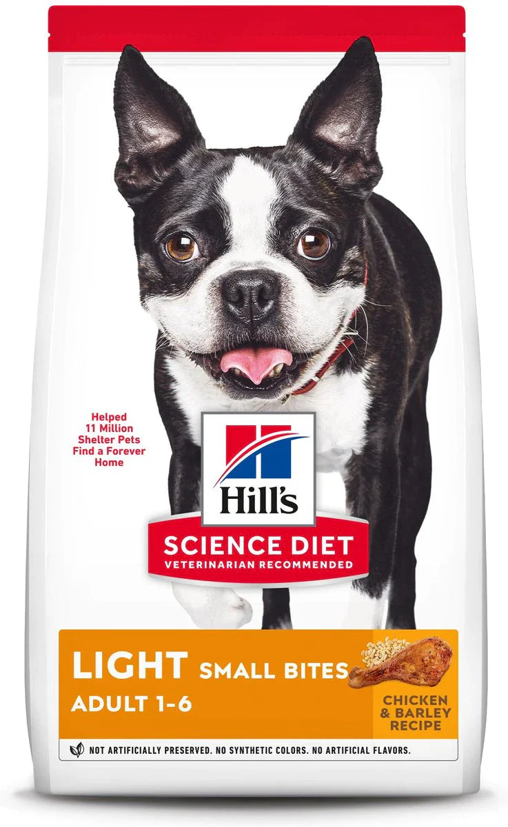 Hill's Science Diet Adult Light Small Bites Chicken Meal & Barley Dry Dog Food 15 lb