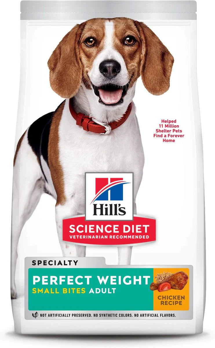 Hill's Science Diet Adult Perfect Weight Small Bites Chicken Recipe Dry Dog Food, 12 lbs