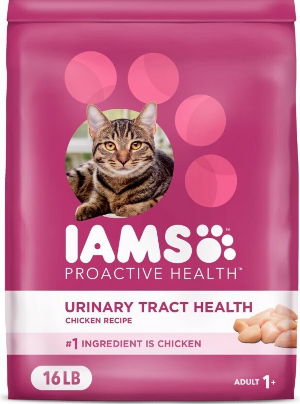 Iams Proactive Health Adult Urinary Tract Health with Chicken Dry Cat Food, 16 lbs.