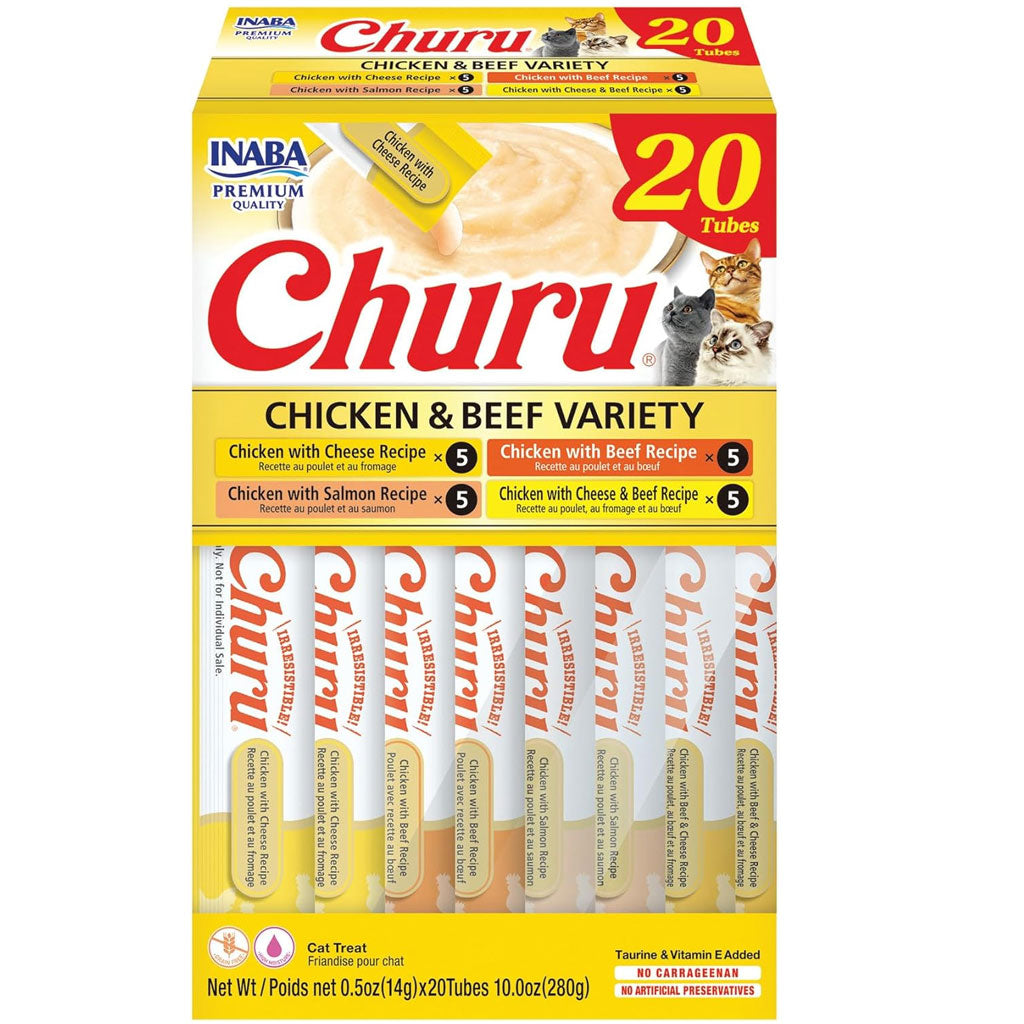 INABA  Inaba Churu Chicken & Beef Variety Pack Lickable Treats for Cats