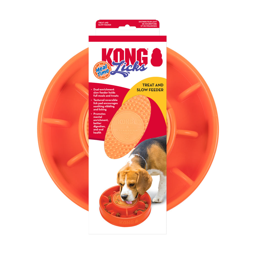 KONG Licks Mealtime Treat Toy - Slow Feeder & Lick Pad for Dogs