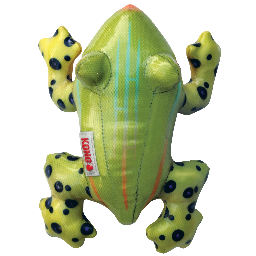 Kong Shieldz Tropics Frog Dog Toy – Squeaky & Water-Friendly