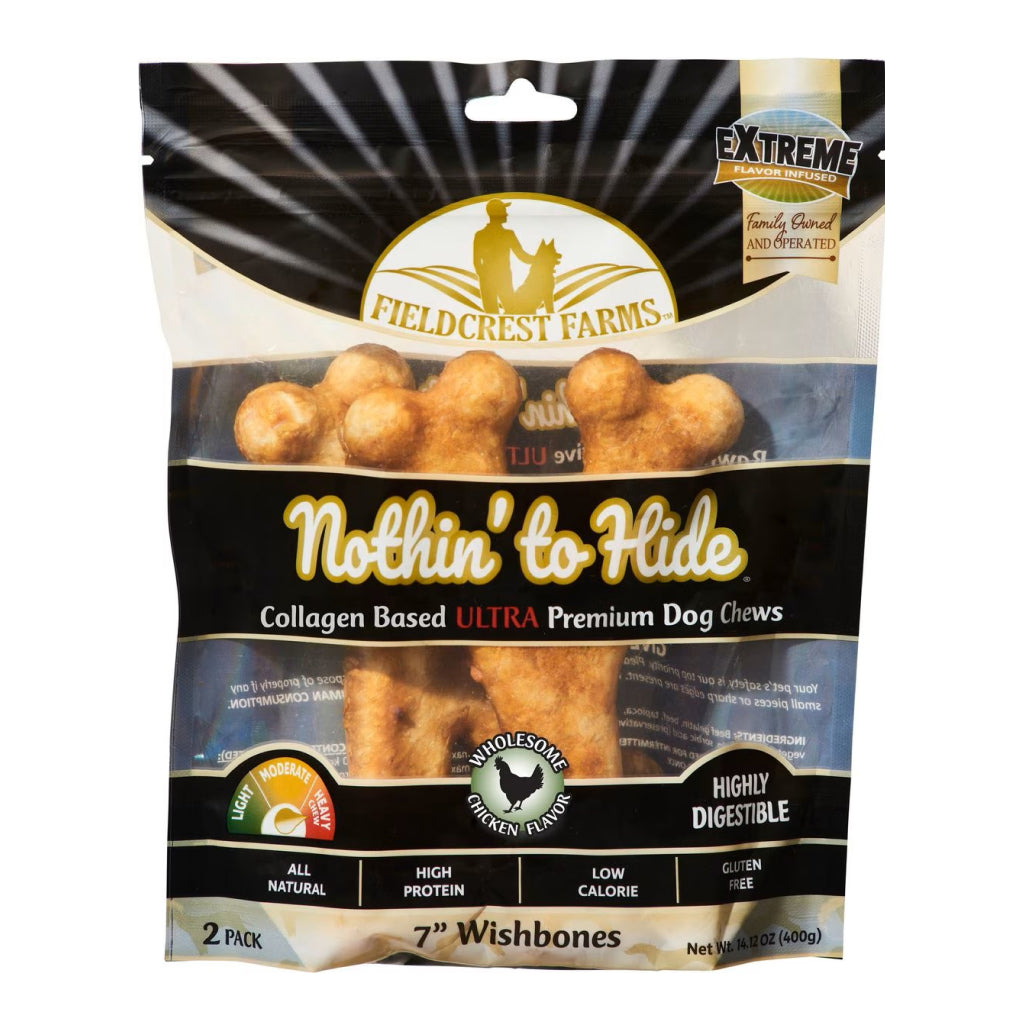 Nothin' to Hide Wishbone Chicken: Premium, Collagen-Based Dog Chew