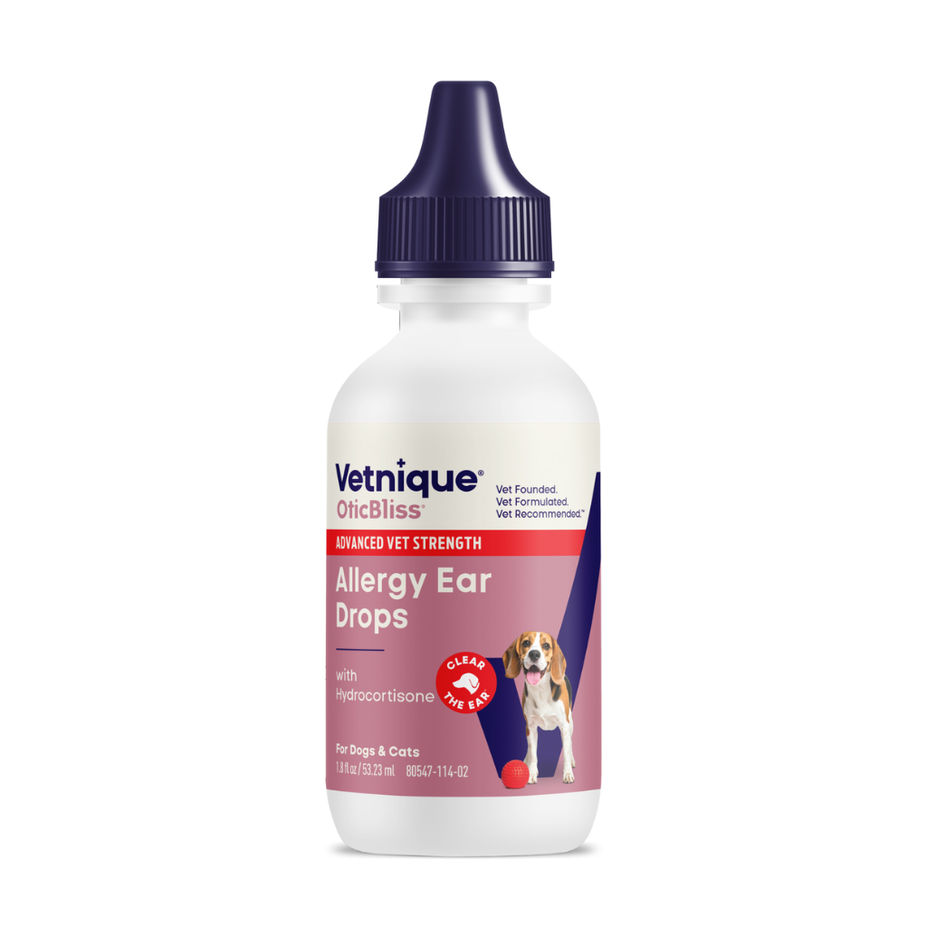 Vetnique Oticbliss Advanced Allergy Ear Drops for Dogs & Cats