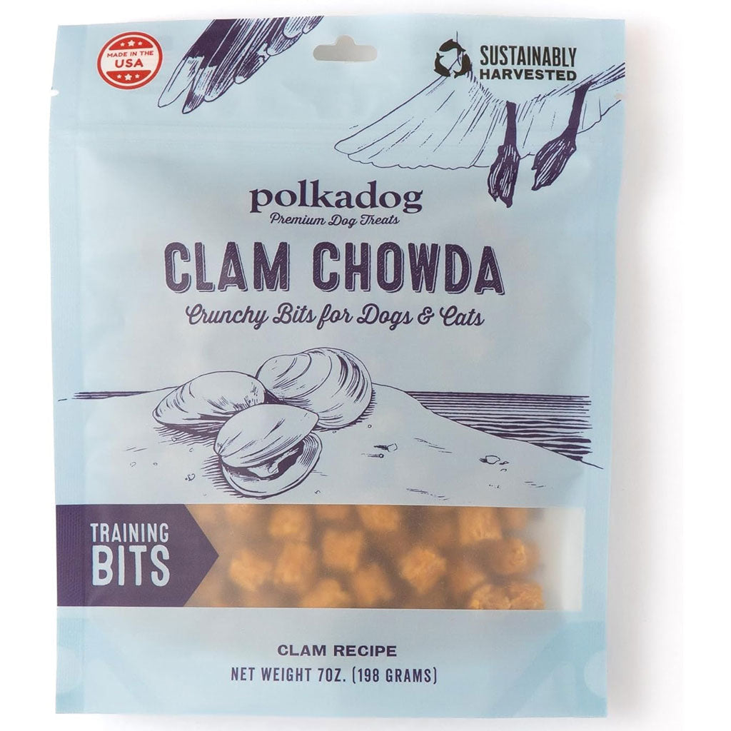 Polkadog Clam Training Bits Dogs Cats Omega Snacks