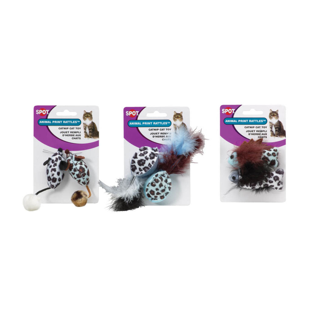 Spot Animal Print Rattle With Catnip