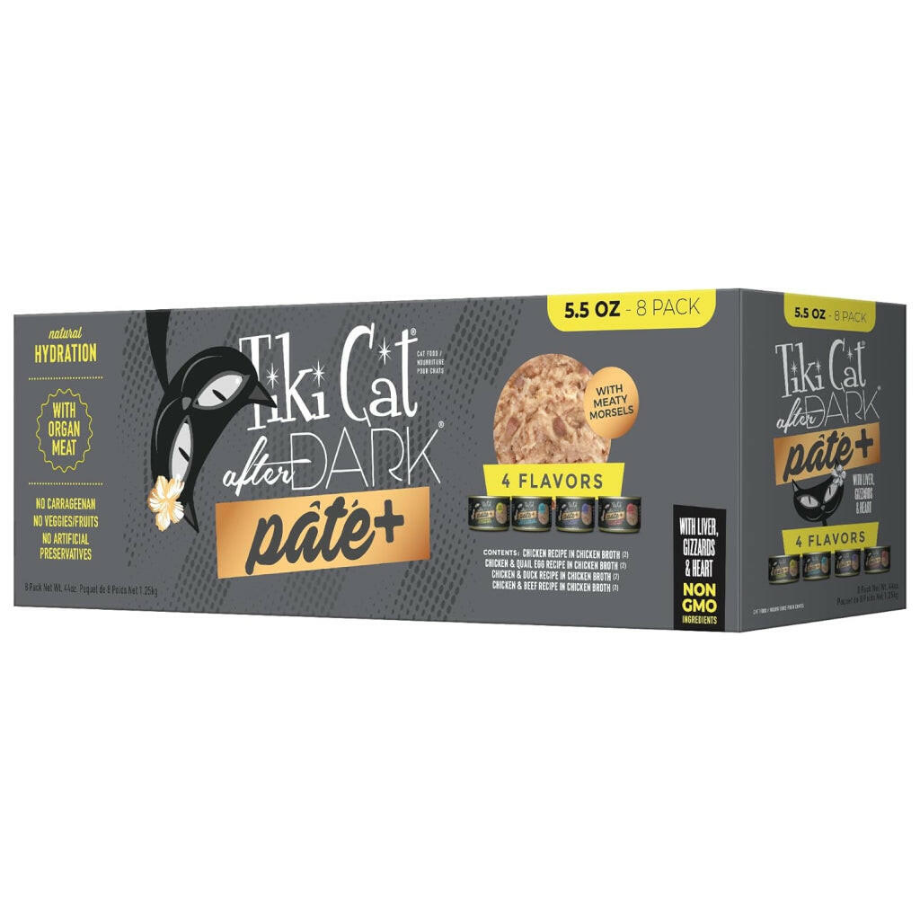Tiki Cat After Dark Pate Wet Food – Variety Pack for Cats