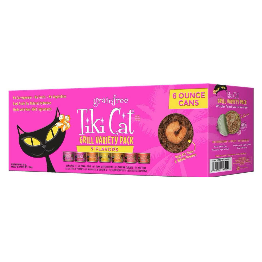 Tiki Cat Grill Wet Cat Food Variety Pack (6 oz Case of 8)