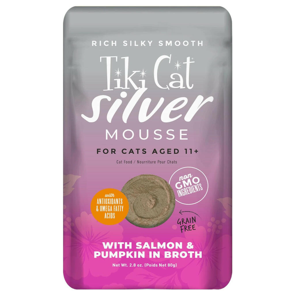 Tiki Cat Salmon Velvet Mousse Grain-Free Wet Food For Senior Cats