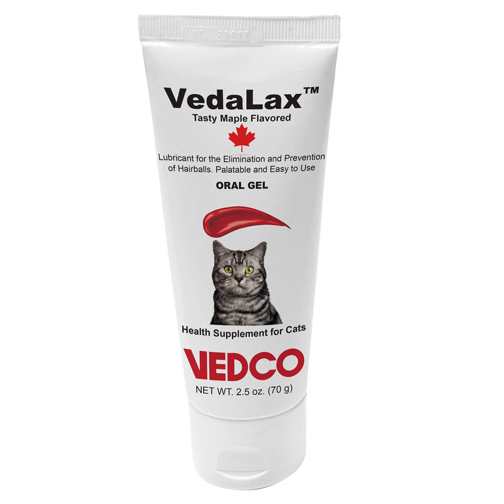 Vedalax Hairball Oral Gel for Cats - Maple Flavor (2.5 oz)