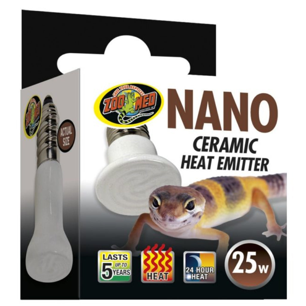 Zoo Med Nano Ceramic Heat Emitter for Reptiles - 24Hr Infrared Heat