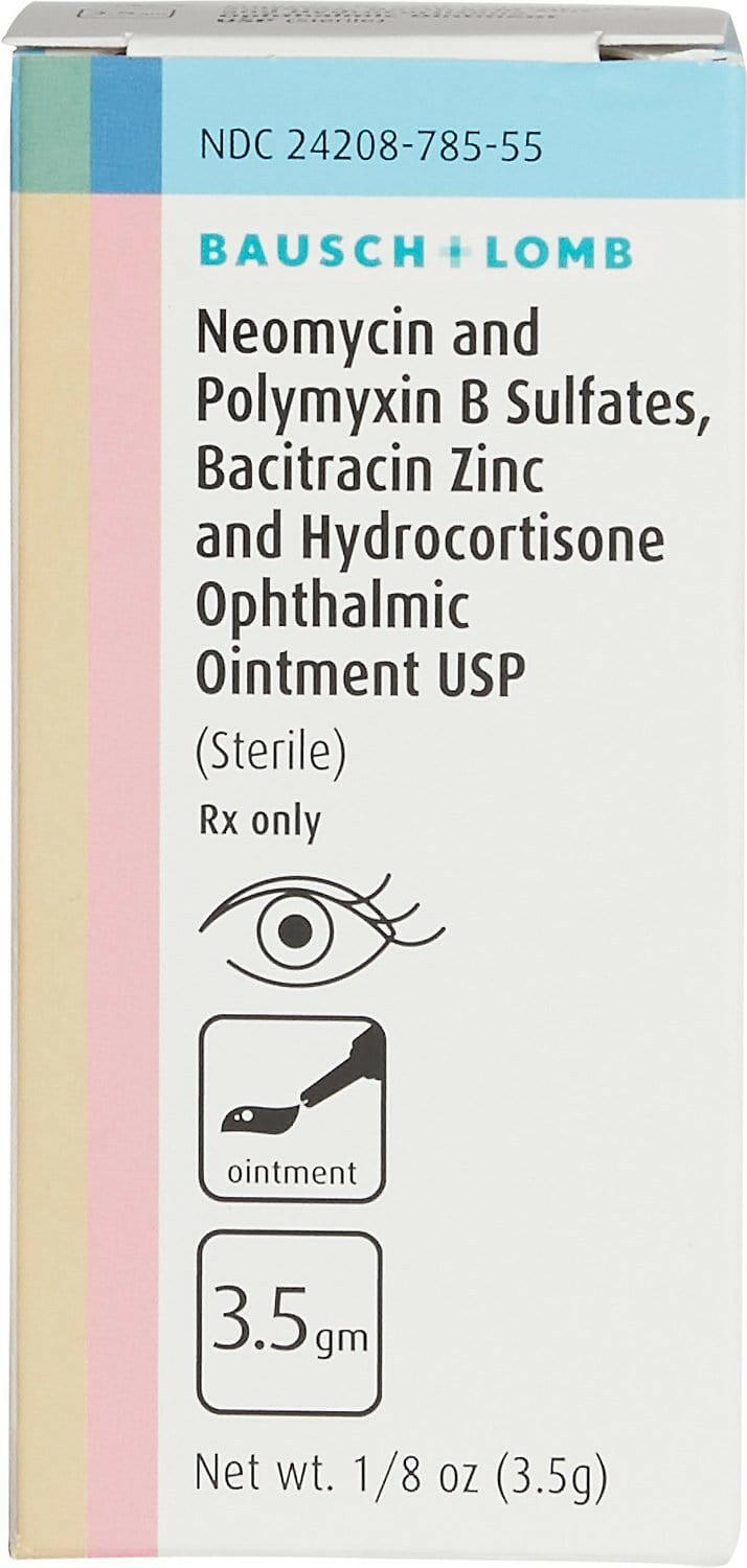 Neo-Poly-Bac with Hydrocortisone Ophthalmic Ointment g)