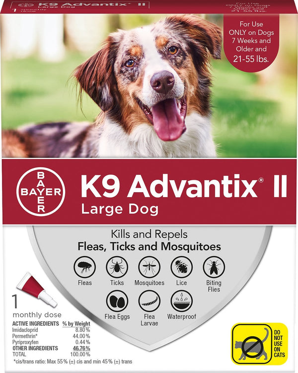 K9 Advantix II for Large Dogs (21-55 lbs) Red Box